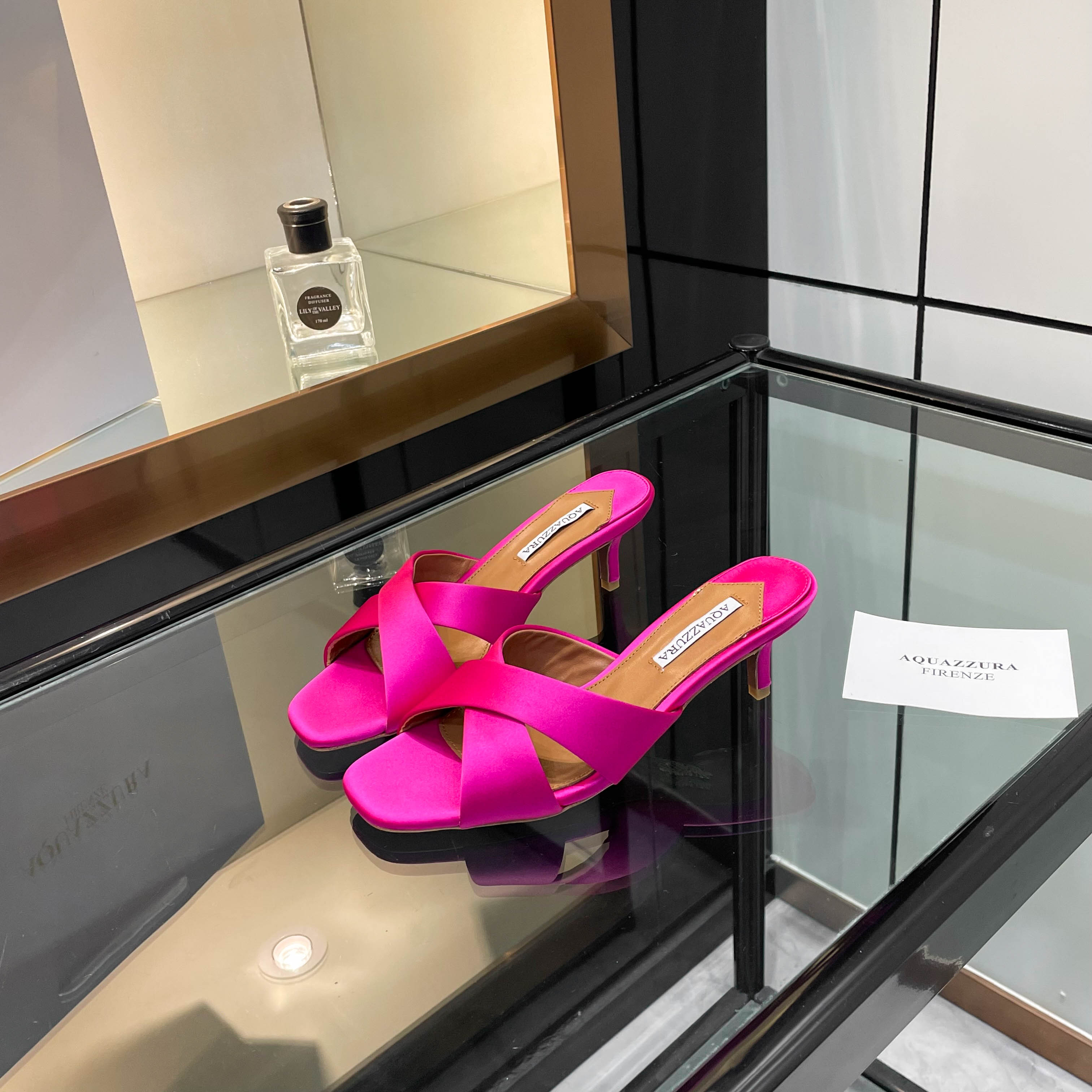 [Aquazzura] Cross-laced Silk Slippers for Comfortable Walking, Prototype Development - 图片 7