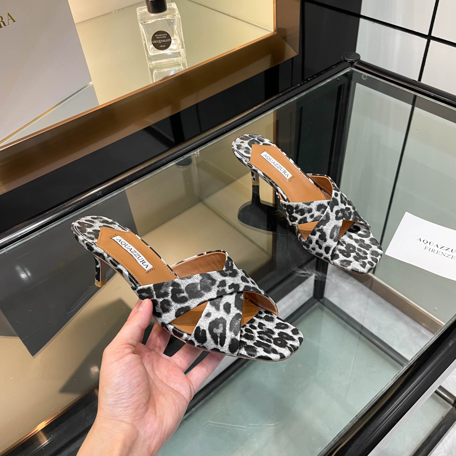 [Aquazzura] New Crossband Silk Slippers with Comfortable Walk and Kindness