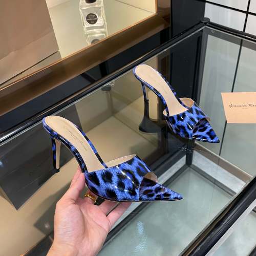 Gianvito Rossi Women's Pointed-Toe Leopard Print Stiletto Heel Mules 1 Gianvito Rossi Women's Pointed-Toe Leopard Print Stiletto Heel Mules