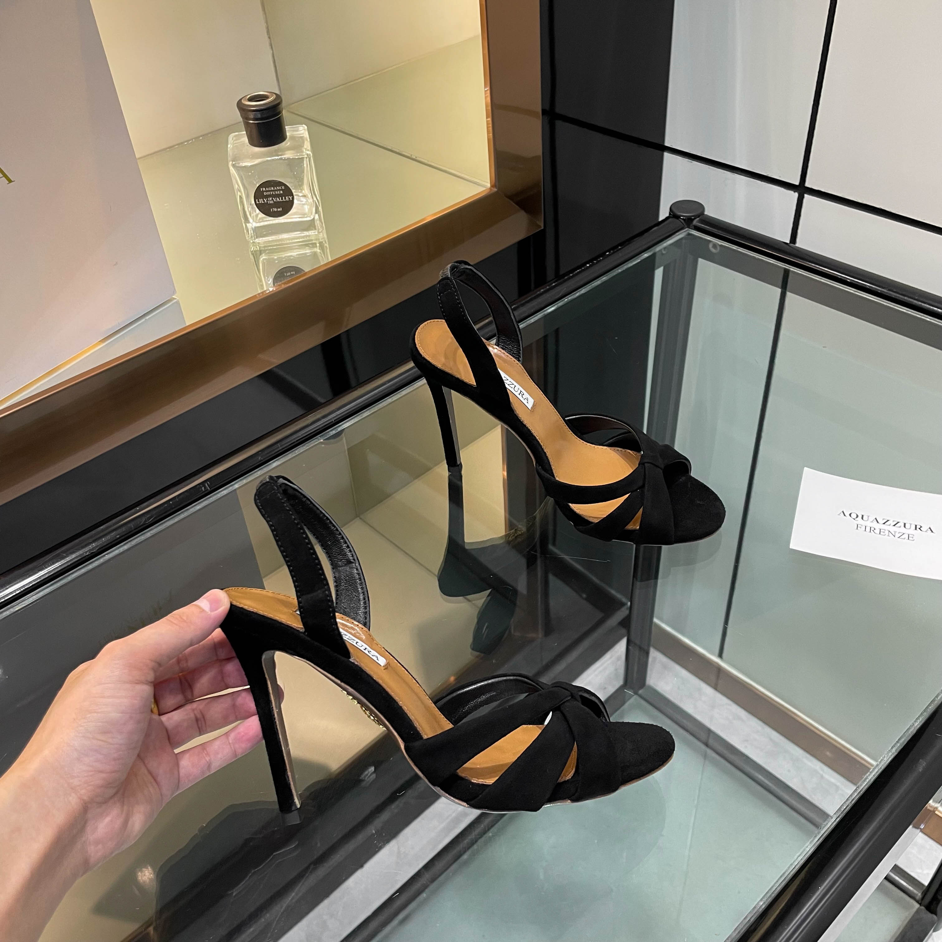“Exclusive High-Heel Sandals: Top Quality, Custom Design, Italian Leather – Aquazzura Zenium Collection” - 图片 4