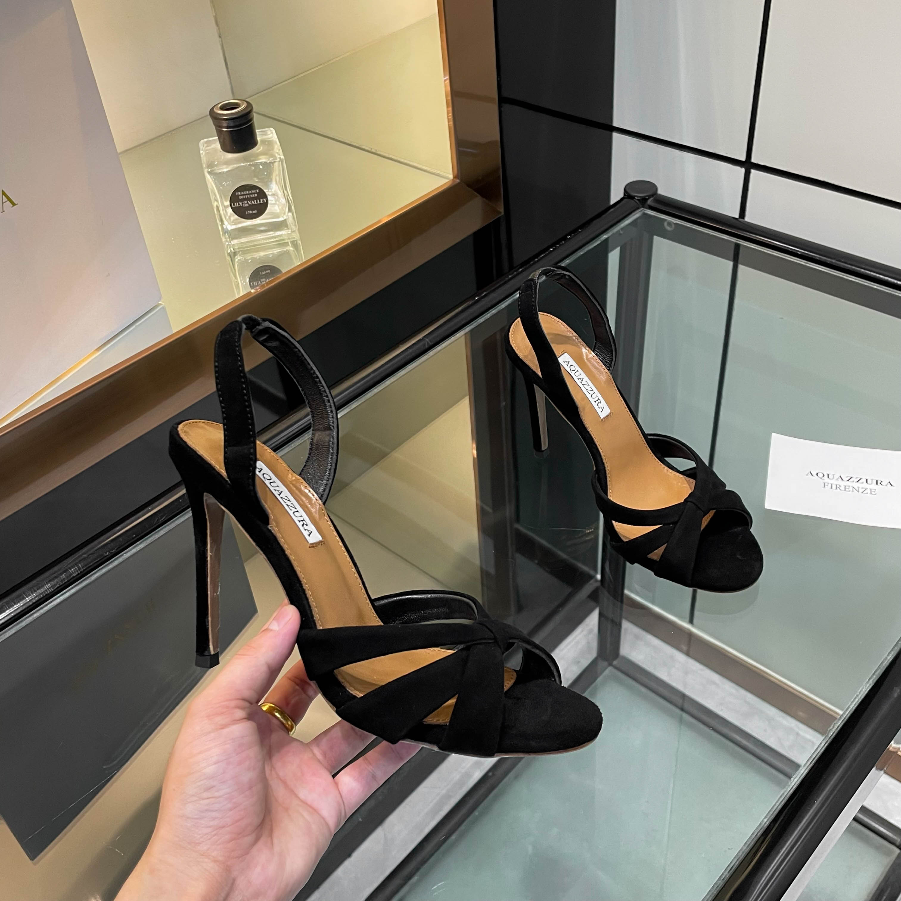“Exclusive High-Heel Sandals: Top Quality, Custom Design, Italian Leather – Aquazzura Zenium Collection”