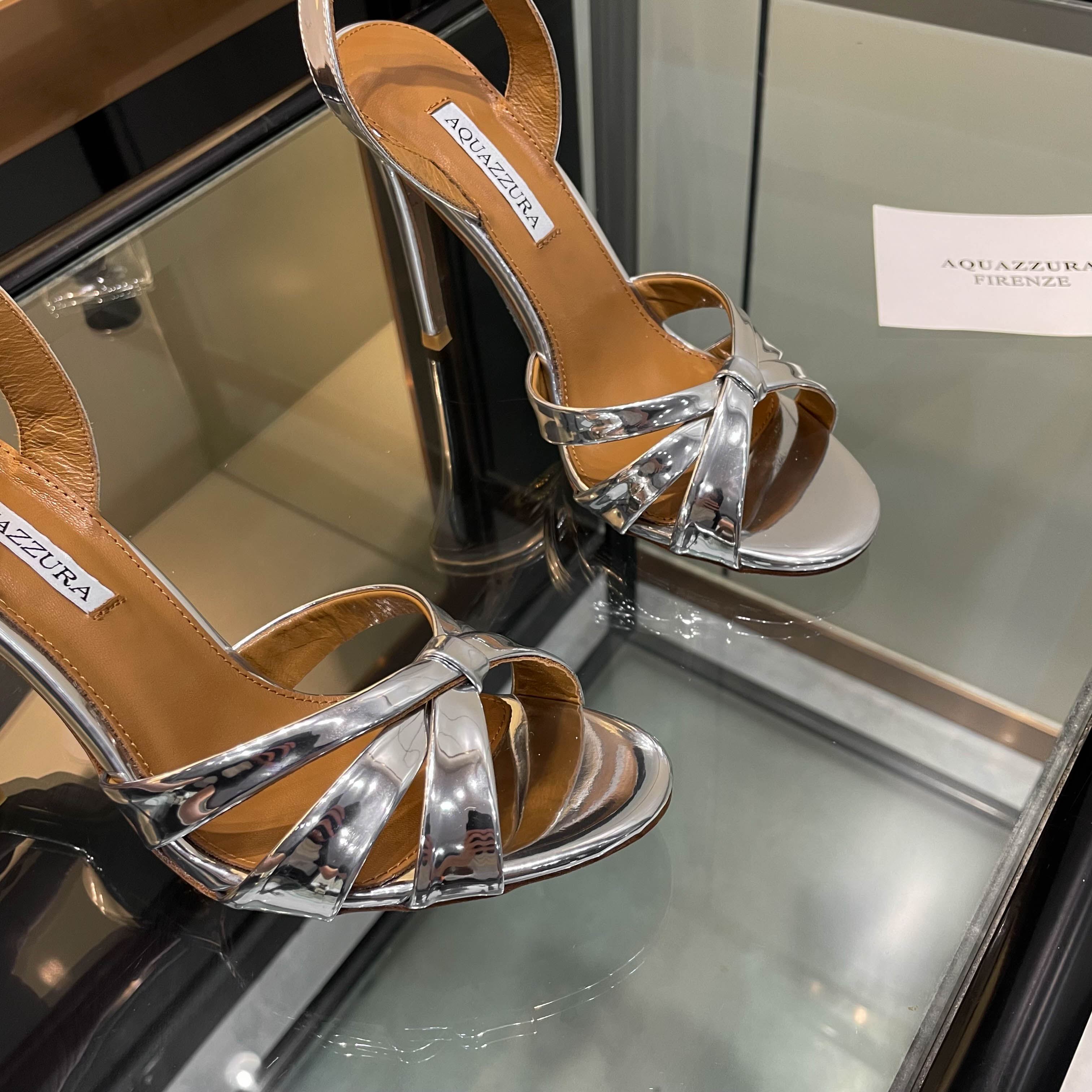 “Aquazzura High-Heel Sandals: Top Quality, Exclusive Design, Italian Leather, 10.5cm Heel, Sizes 35-40, $648” - 图片 5