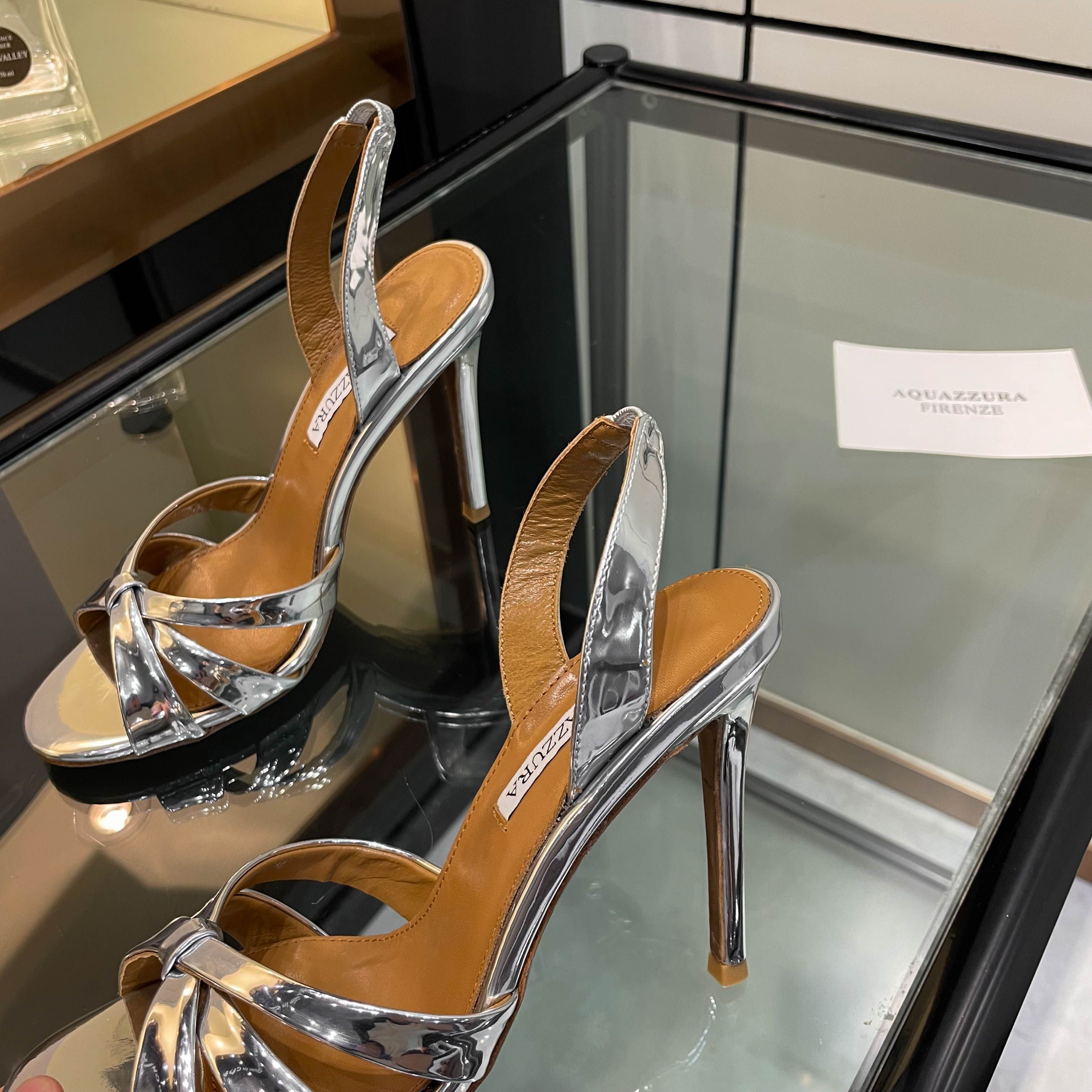 “Aquazzura High-Heel Sandals: Top Quality, Exclusive Design, Italian Leather, 10.5cm Heel, Sizes 35-40, $648” - 图片 7
