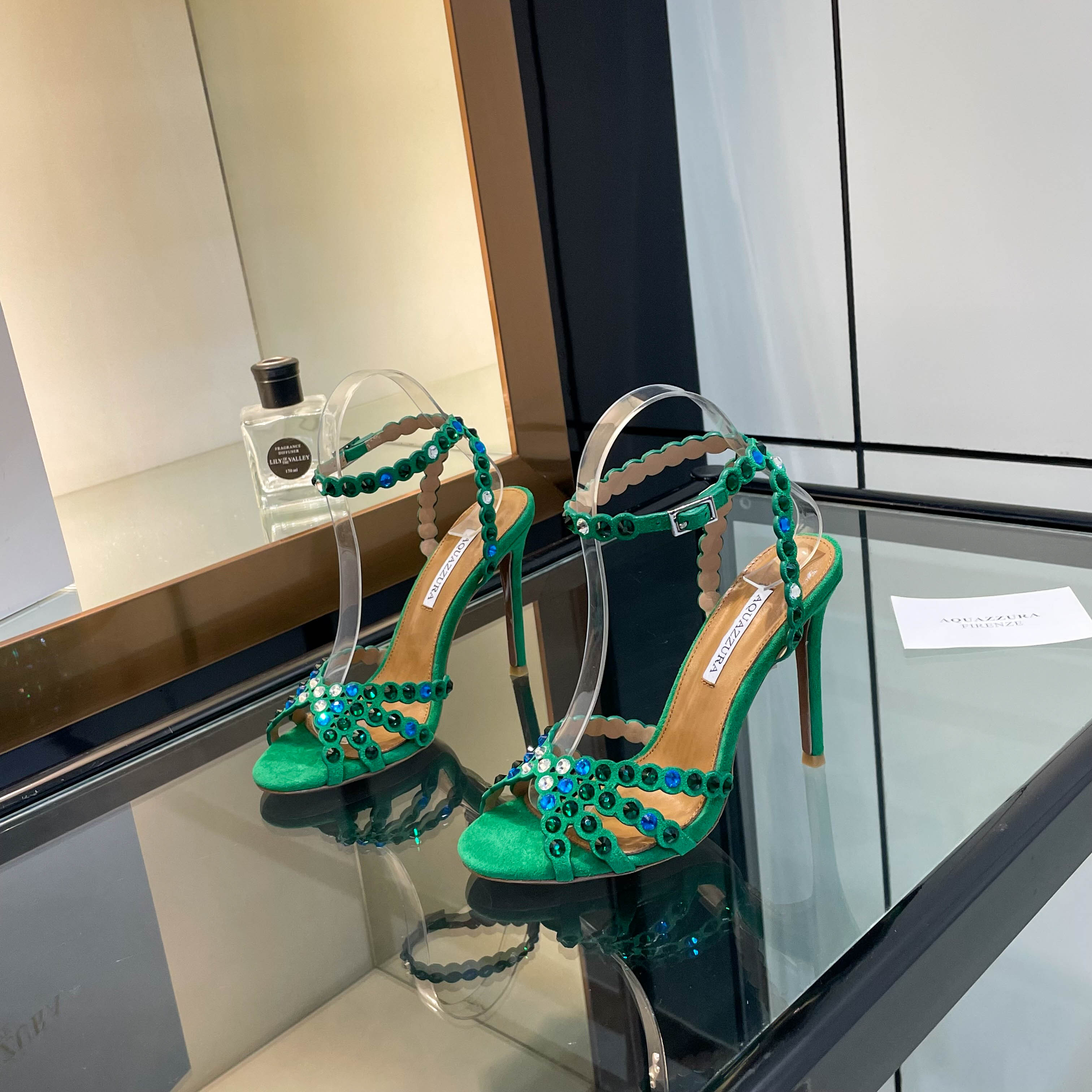 Женские босоножки Aquazzura на высоком каблуке
