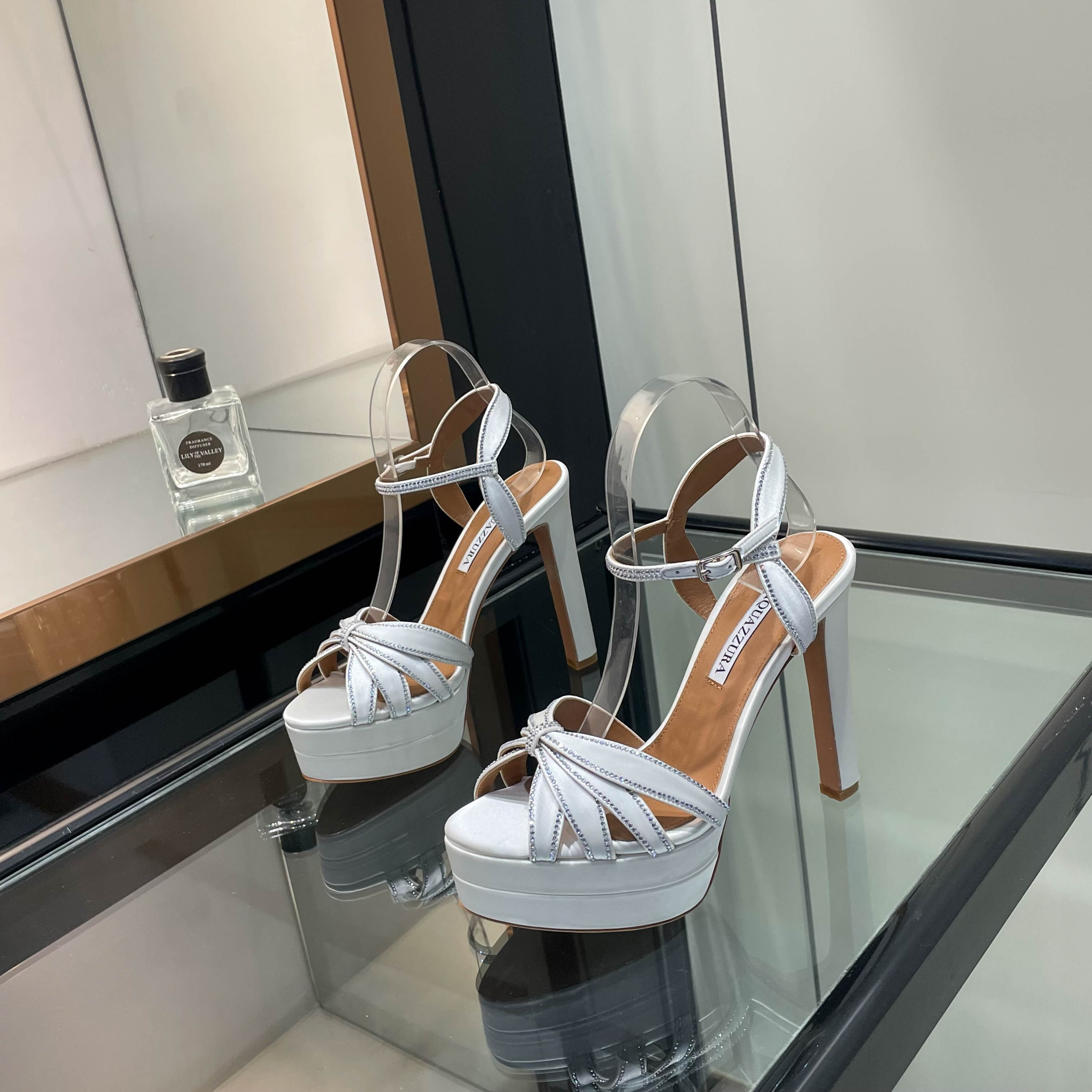 Aquazzura White Platform Sandals