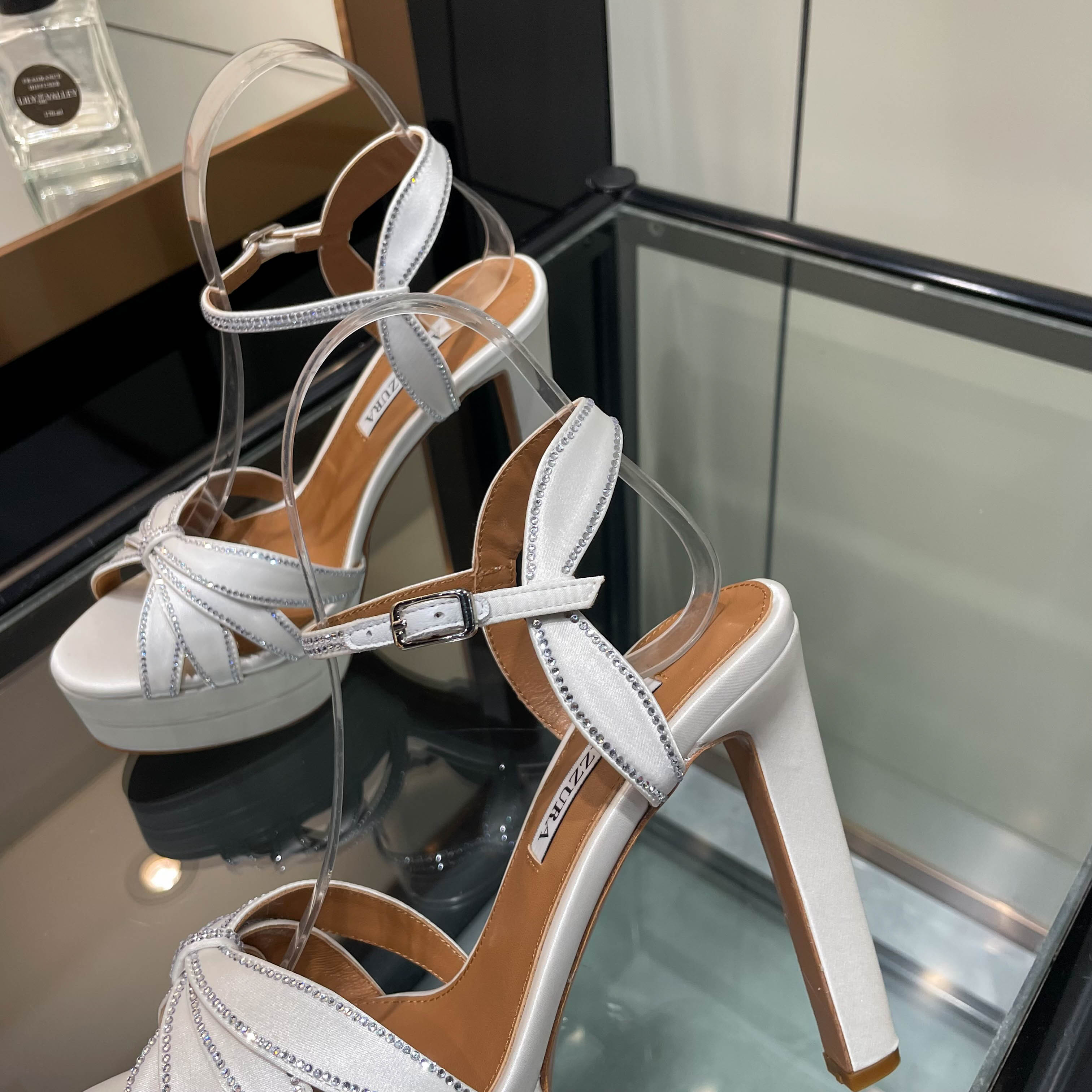 Aquazzura White Platform Sandals