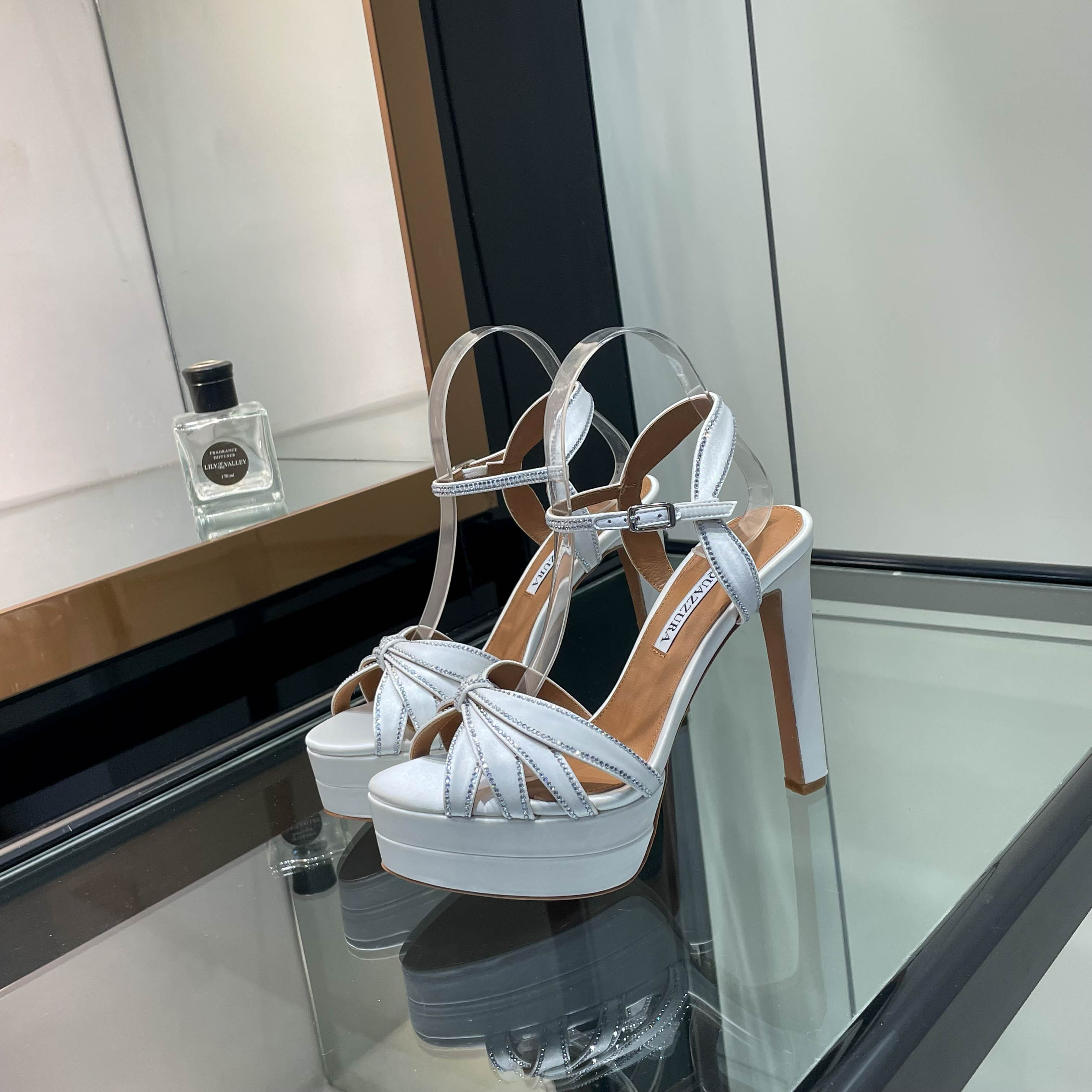 Aquazzura White Platform Sandals