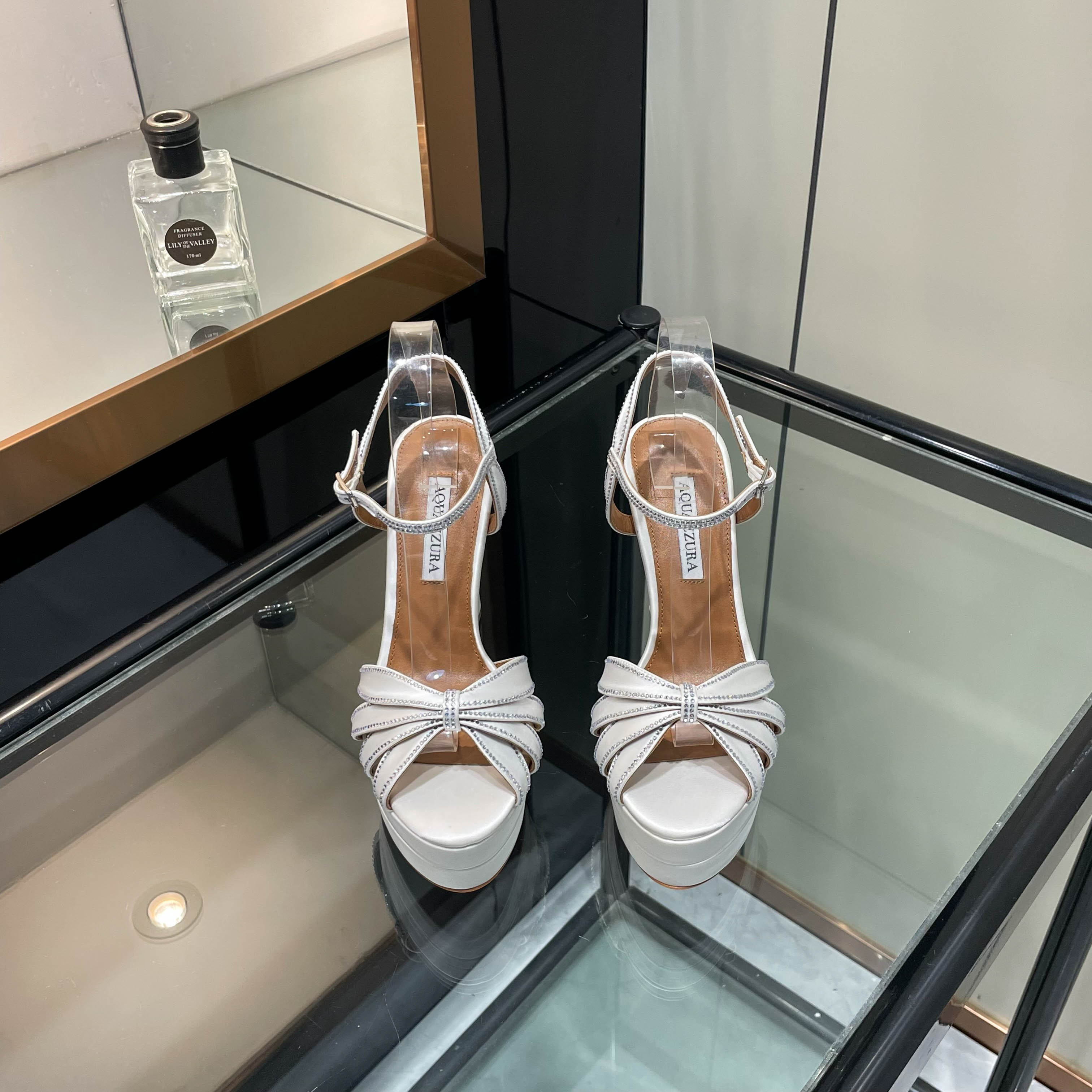 Aquazzura White Platform Sandals