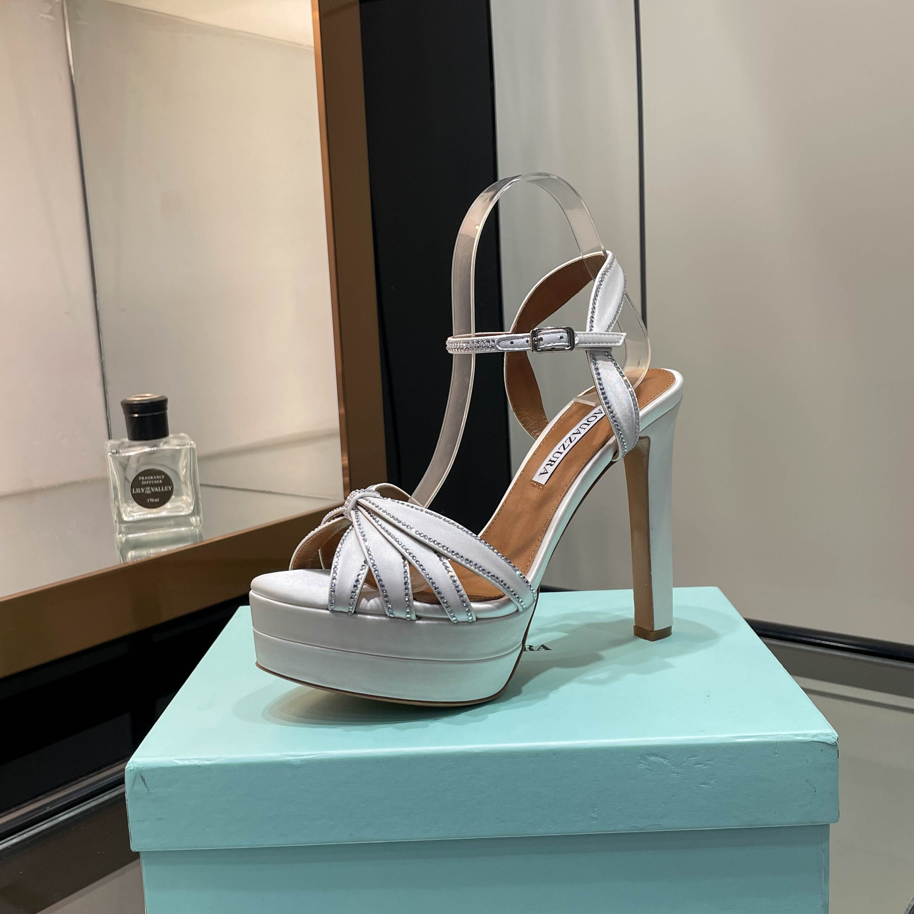 Aquazzura White Platform Sandals