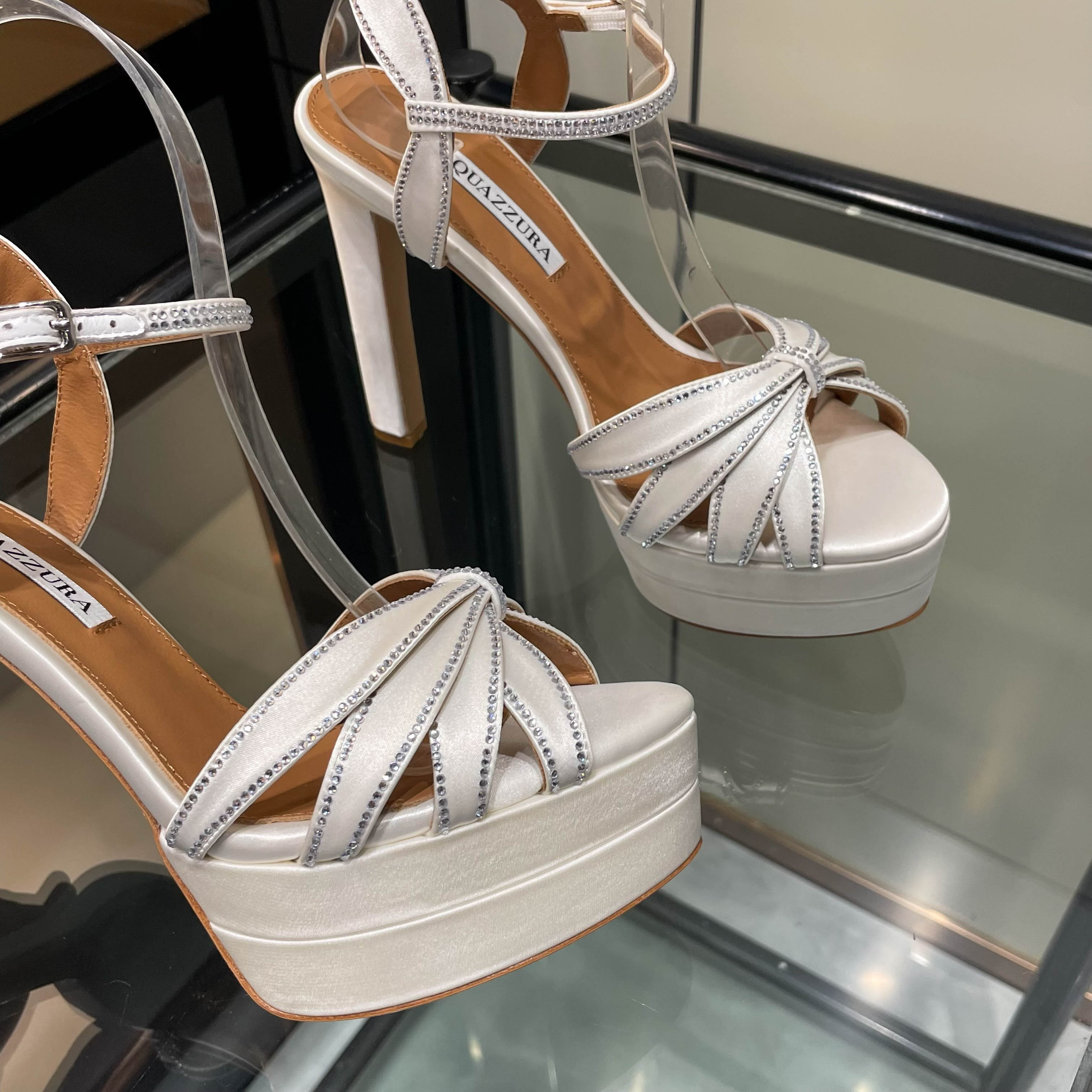 Aquazzura White Platform Sandals