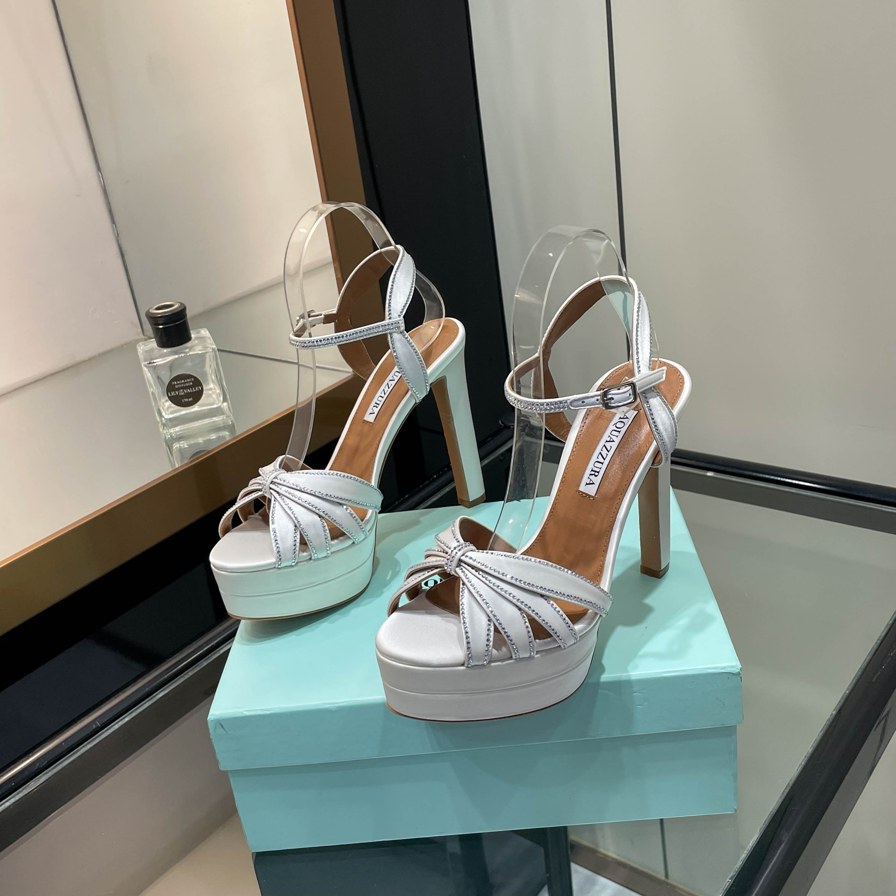 Aquazzura White Platform Sandals