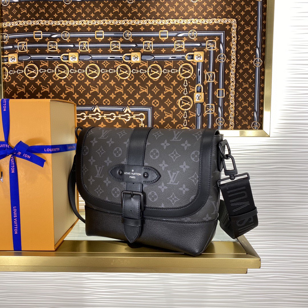 Louis Vuitton Saumur Monogram Eclipse crossbody shoulder