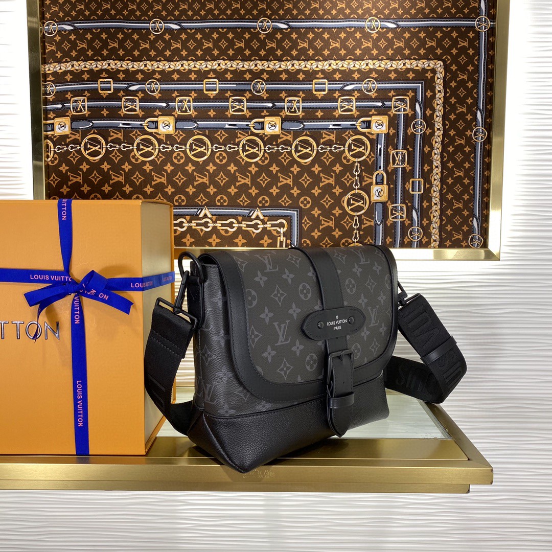 Louis Vuitton Saumur Monogram Eclipse crossbody shoulder