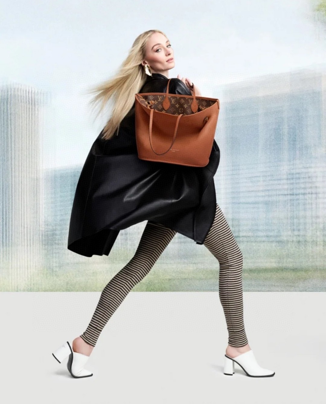 Louis Vuitton Neverfull MM Monogram Canvas with Tan Leather MM tote everyday