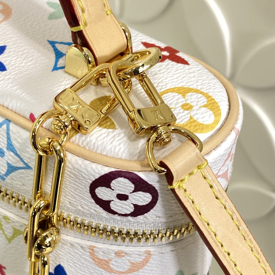Louis Vuitton Vanity Pouch White Multicolor Monogram crossbody shoulder