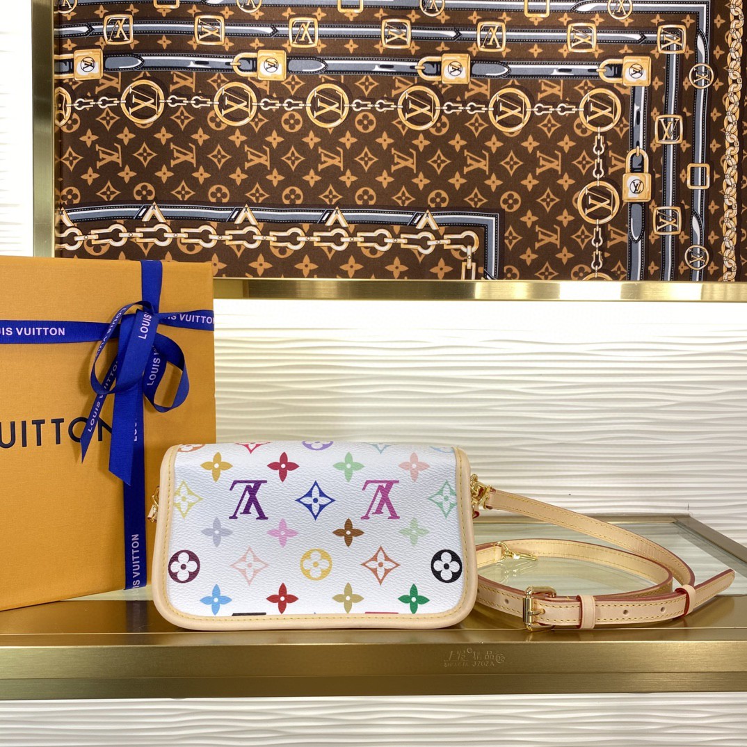 Louis Vuitton M14194 Monogram Multicolore White nano crossbody shoulder