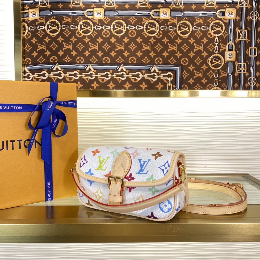 Louis Vuitton M14194 Monogram Multicolore White nano crossbody shoulder