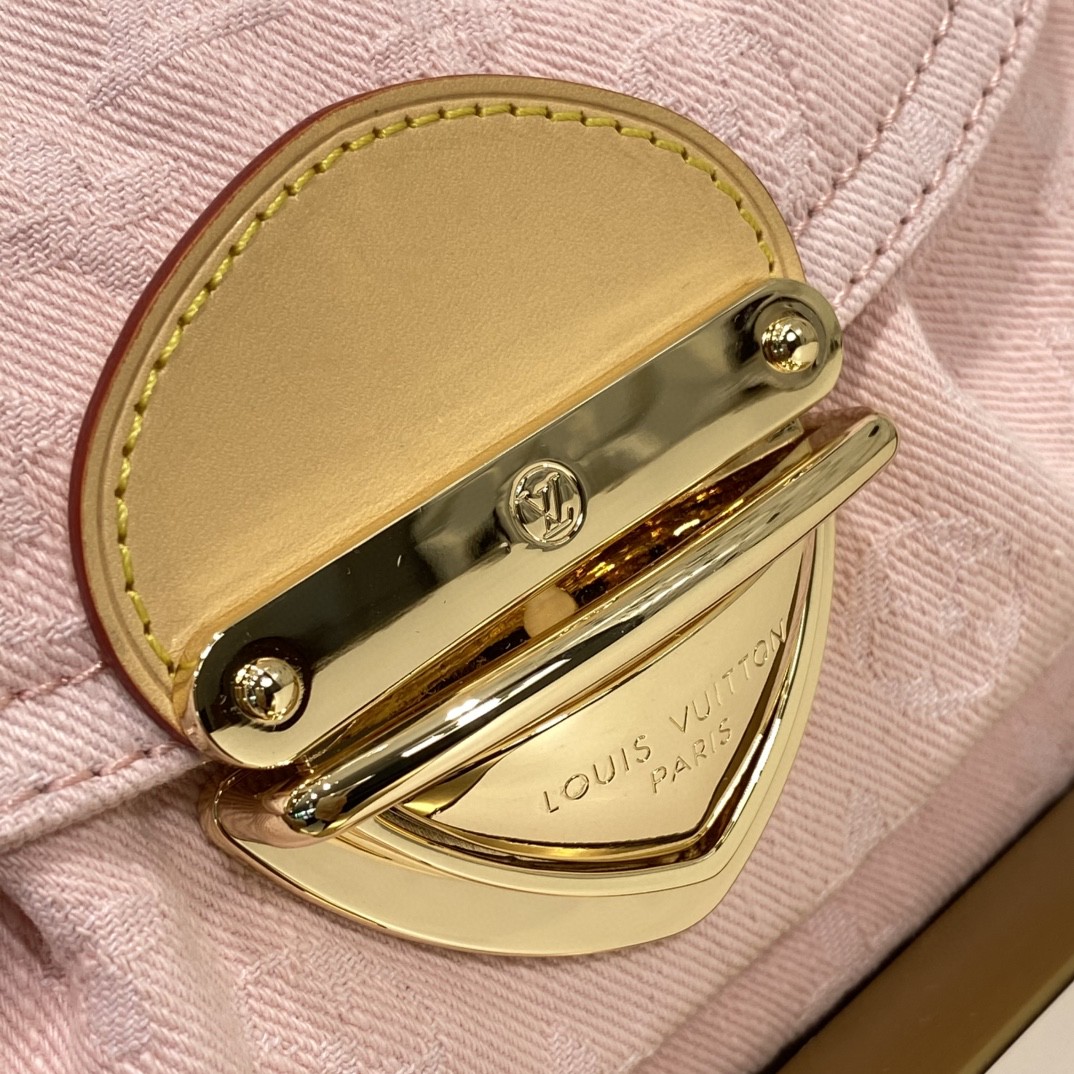Louis Vuitton Sunset Pink Monogram Denim shoulder