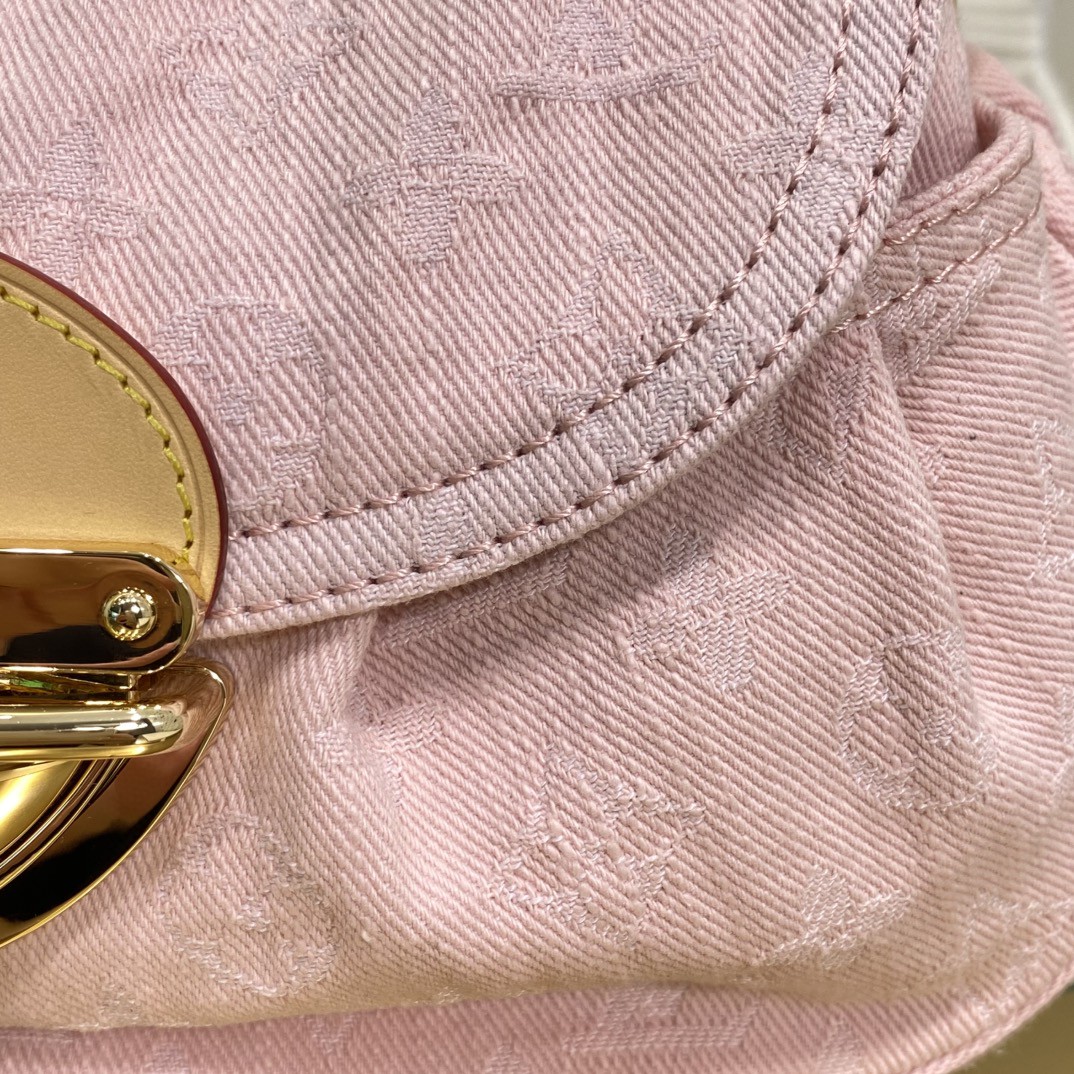 Louis Vuitton Sunset Pink Monogram Denim shoulder