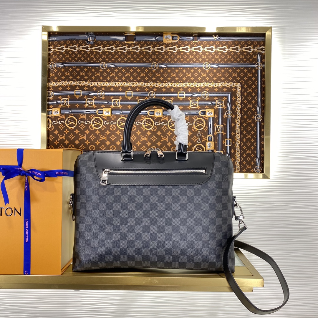 66558854 N48260 54019 Porte-Documents Jour Damier Cobalt Voyage 15 37.0 x 28.0 6.0 cm ( )