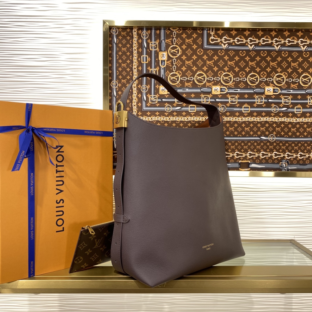 Louis Vuitton M24856 Brown Purple leather everyday shoulder