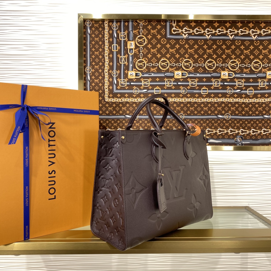 Louis Vuitton OnTheGo MM Dark Brown Monogram Empreinte MM tote everyday