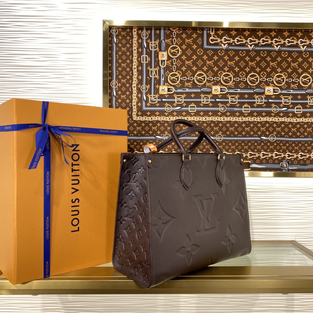 Louis Vuitton OnTheGo MM Dark Brown Monogram Empreinte MM tote everyday
