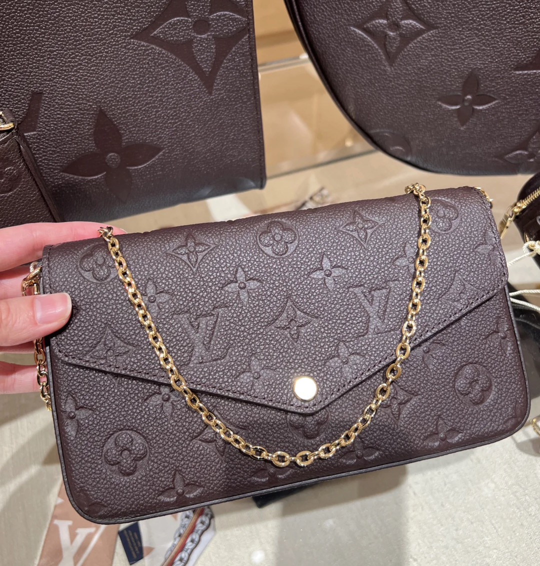 Louis Vuitton Dark Brown Monogram Empreinte everyday shoulder