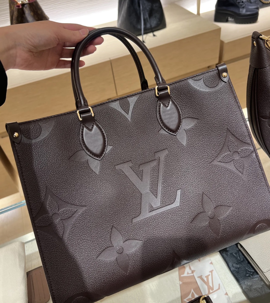 Louis Vuitton Dark Brown Monogram Empreinte everyday shoulder