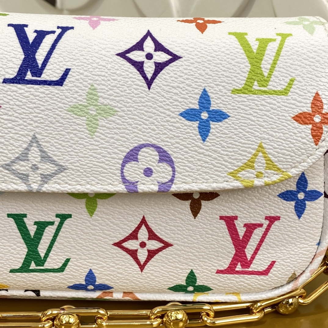 Louis Vuitton Wallet On Chain Ivy White Multicolor Monogram crossbody shoulder