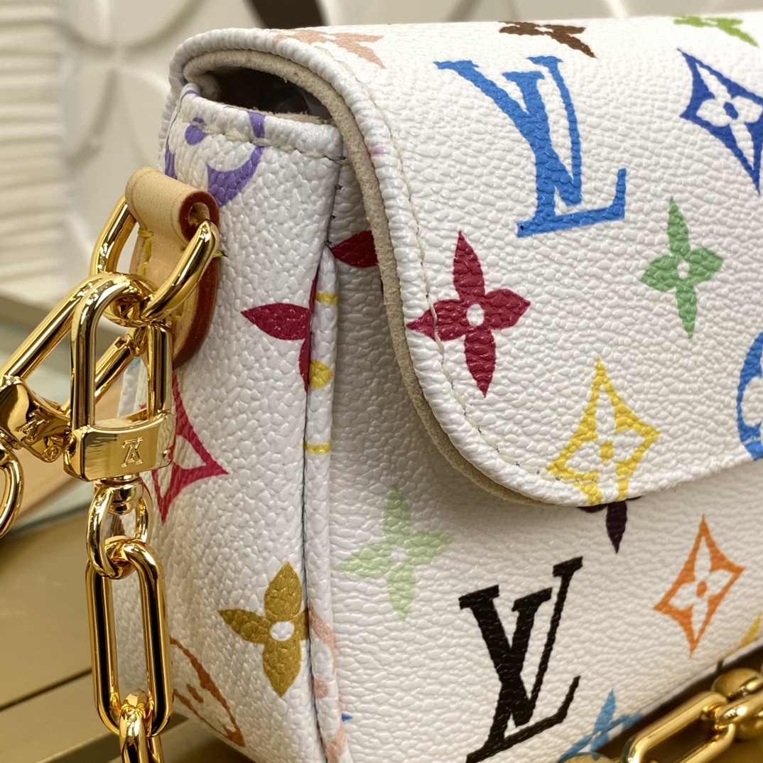 Louis Vuitton Wallet On Chain Ivy White Multicolor Monogram crossbody shoulder