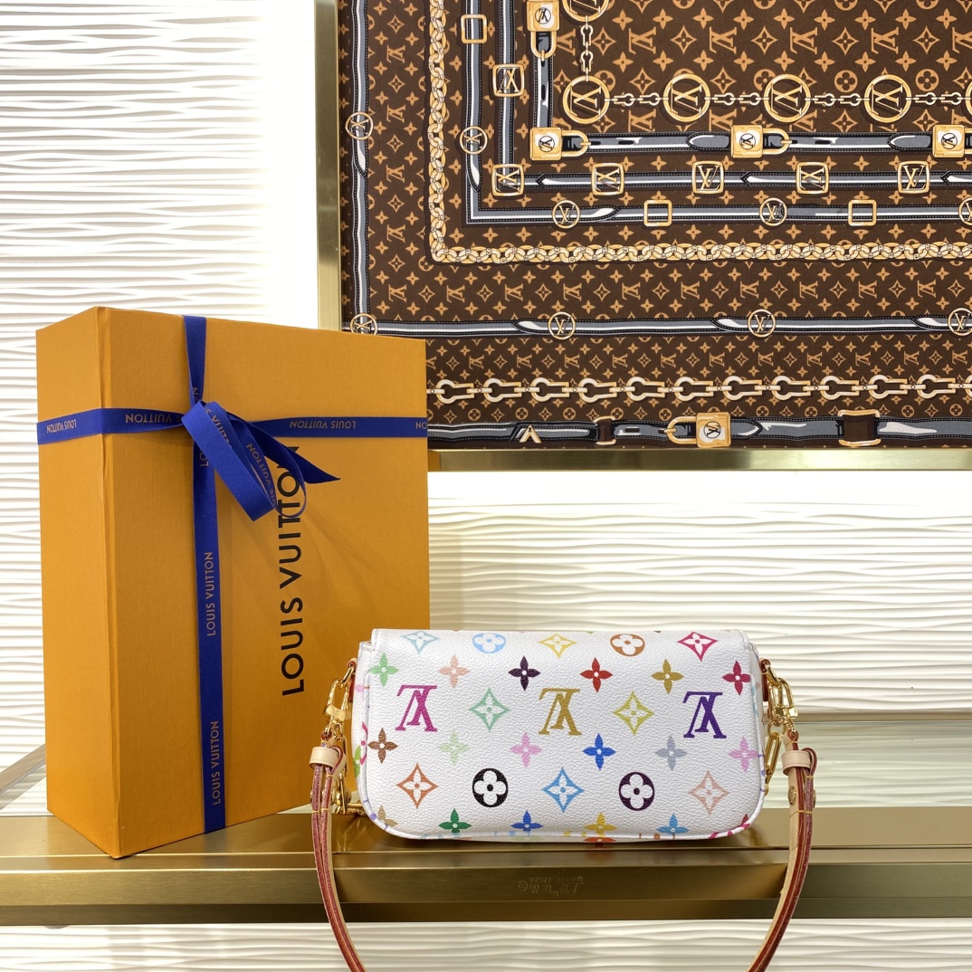 Louis Vuitton Wallet On Chain Ivy White Multicolor Monogram crossbody shoulder