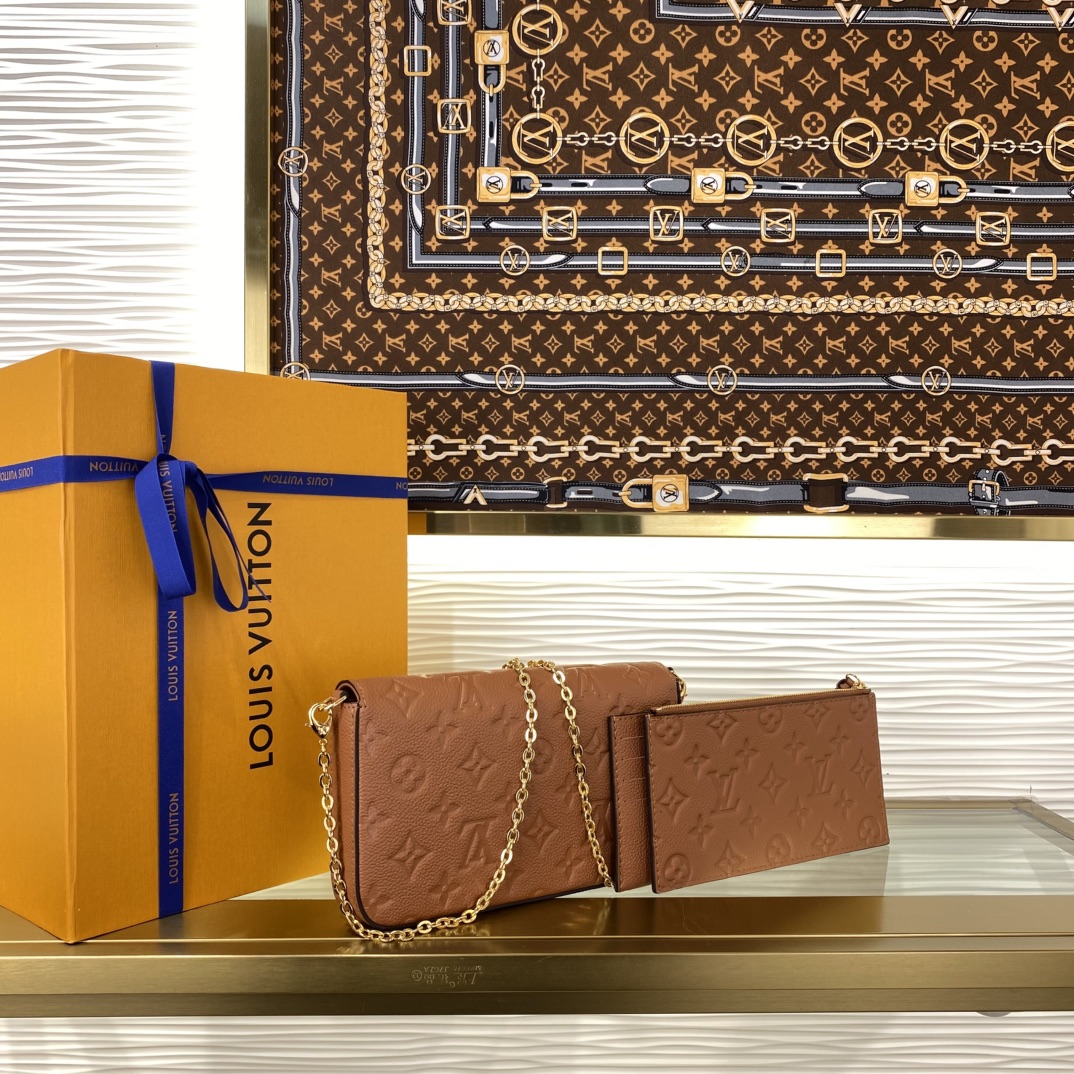 Louis Vuitton M61276 Brown Monogram Empreinte crossbody shoulder