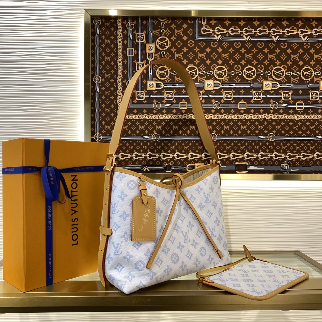 Louis Vuitton CarryAll Monogram Bleu Courrier shoulder everyday