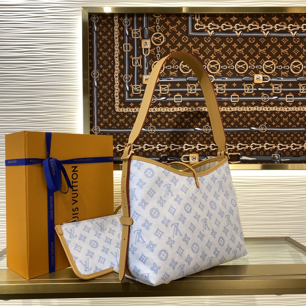 Louis Vuitton CarryAll Monogram Bleu Courrier shoulder everyday