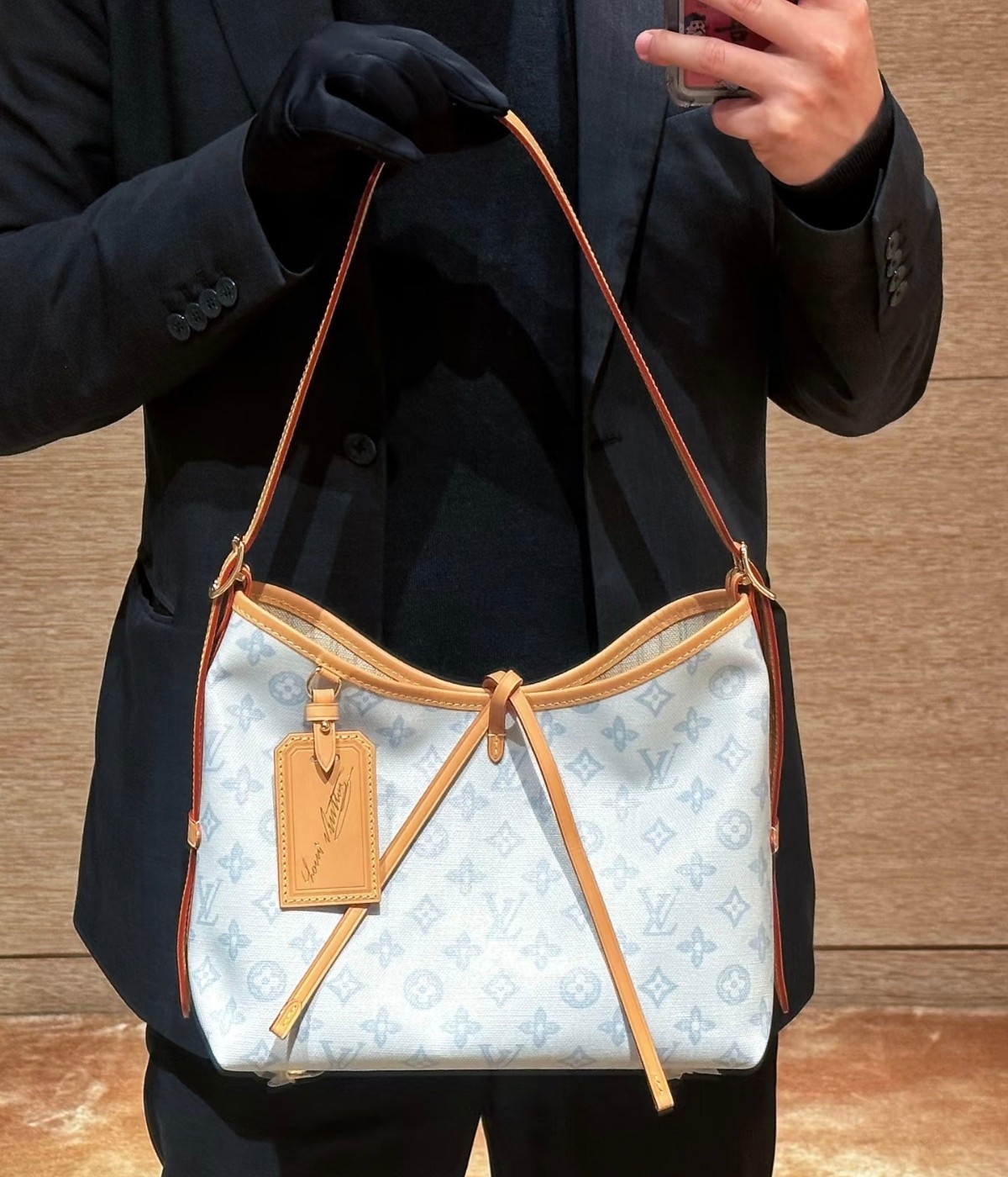 Louis Vuitton CarryAll Light Blue Monogram shoulder