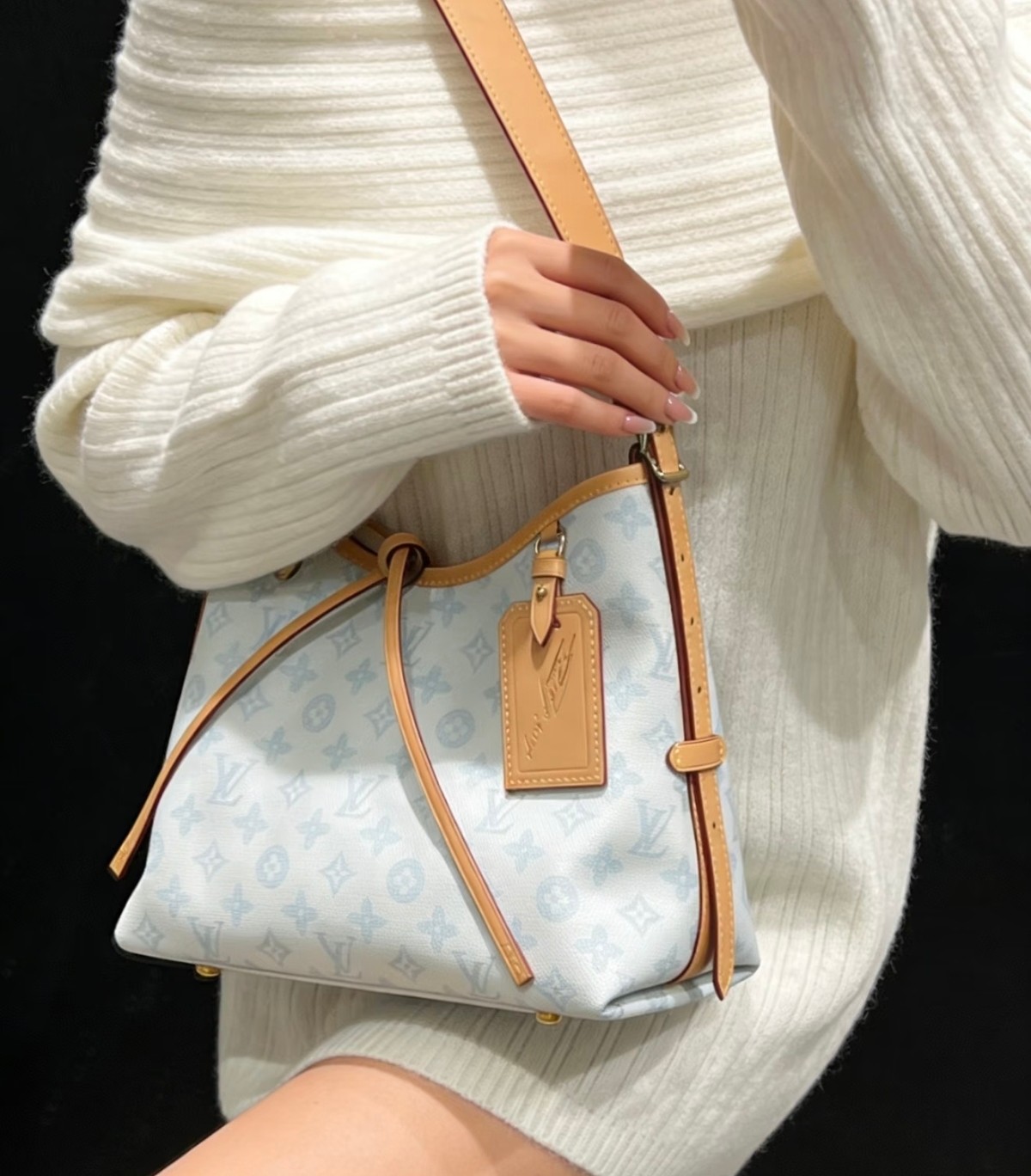Louis Vuitton CarryAll Light Blue Monogram shoulder