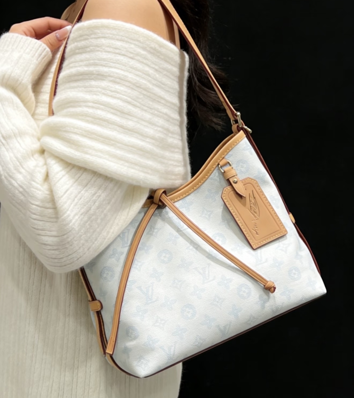 Louis Vuitton CarryAll Light Blue Monogram shoulder