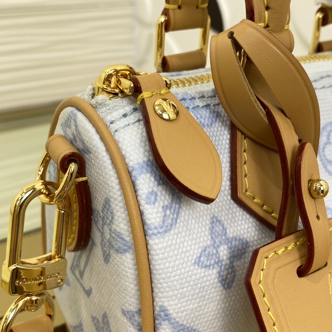Louis Vuitton Nano Speedy White Blue Monogram nano crossbody everyday