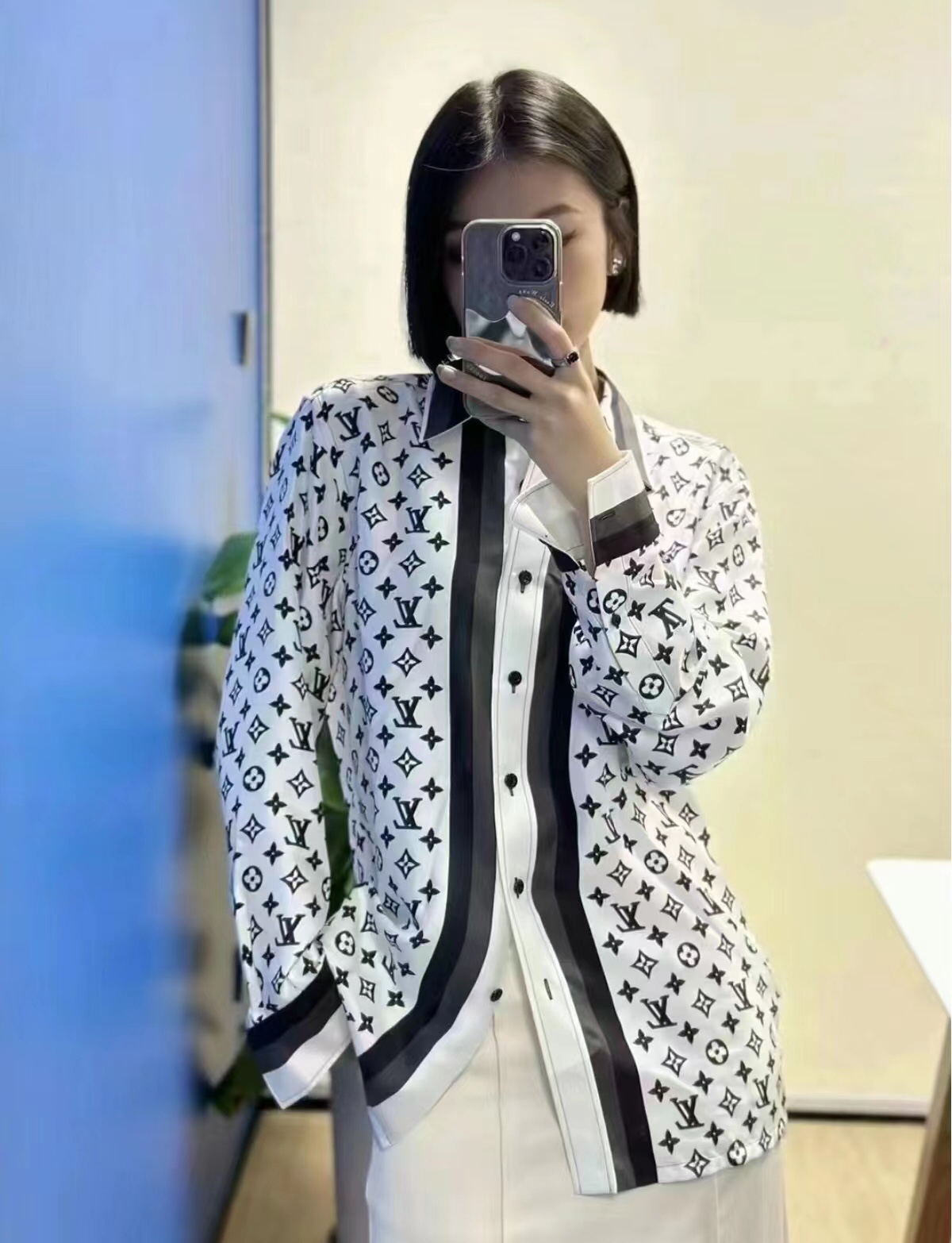 Louis Vuitton Kleding Overhemden Kwaliteitsreplica
 Afdrukken Zijde Lente/Zomercollectie Fashion