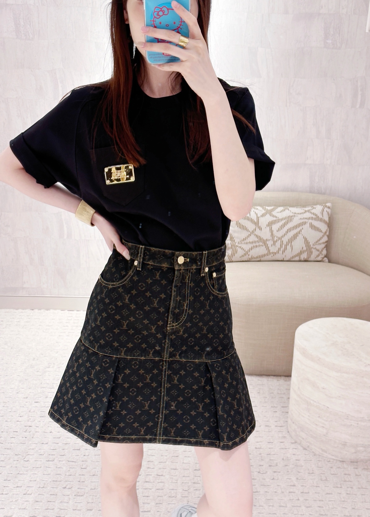Louis Vuitton Jacquard Denim Mini Skirt - 2025 Spring/Summer Collection 2 i1748533404734 3195 0 0