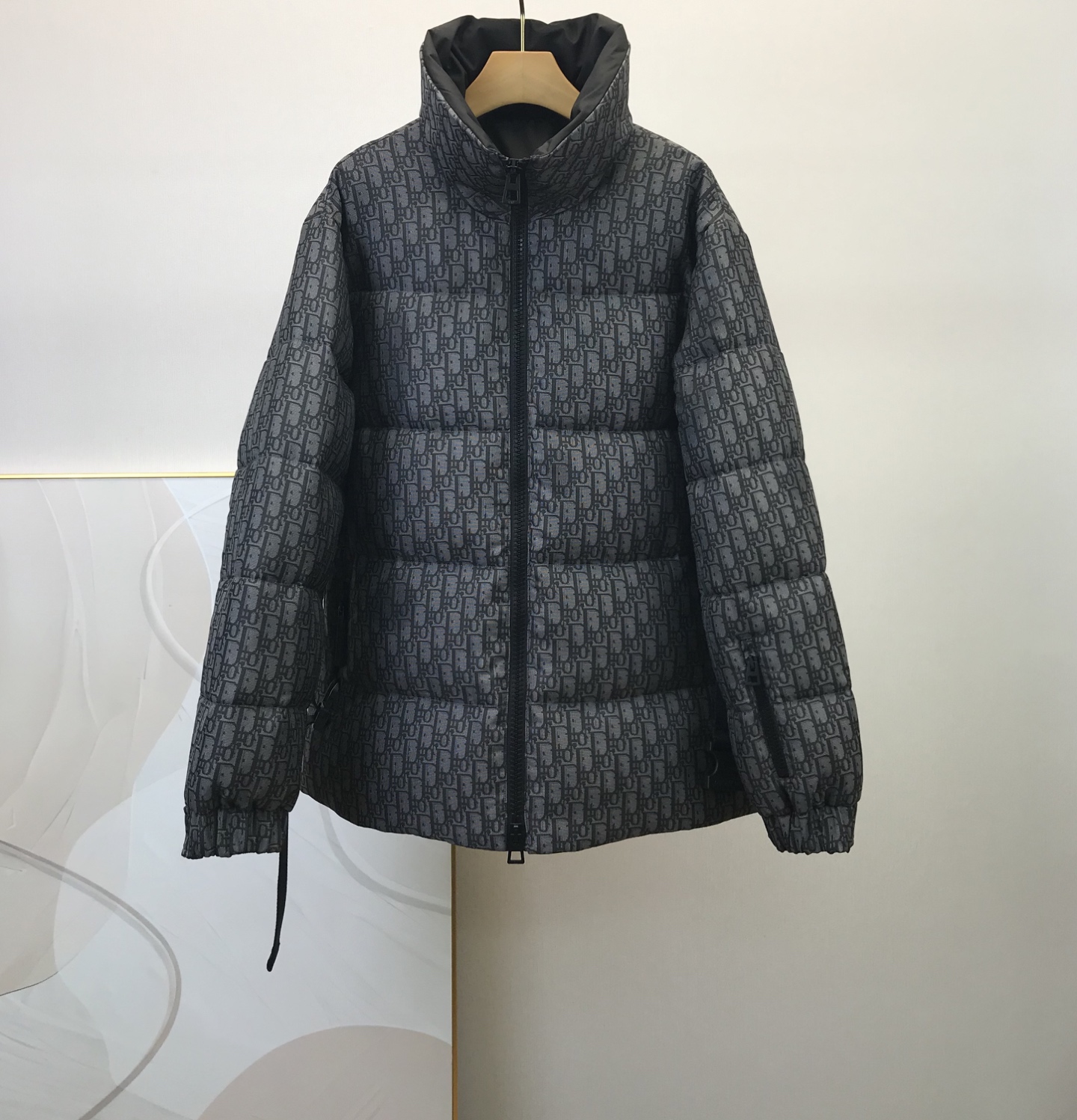 DI*R High Collar Letter Jacquard Down Jacket, Winter 2025 Collection