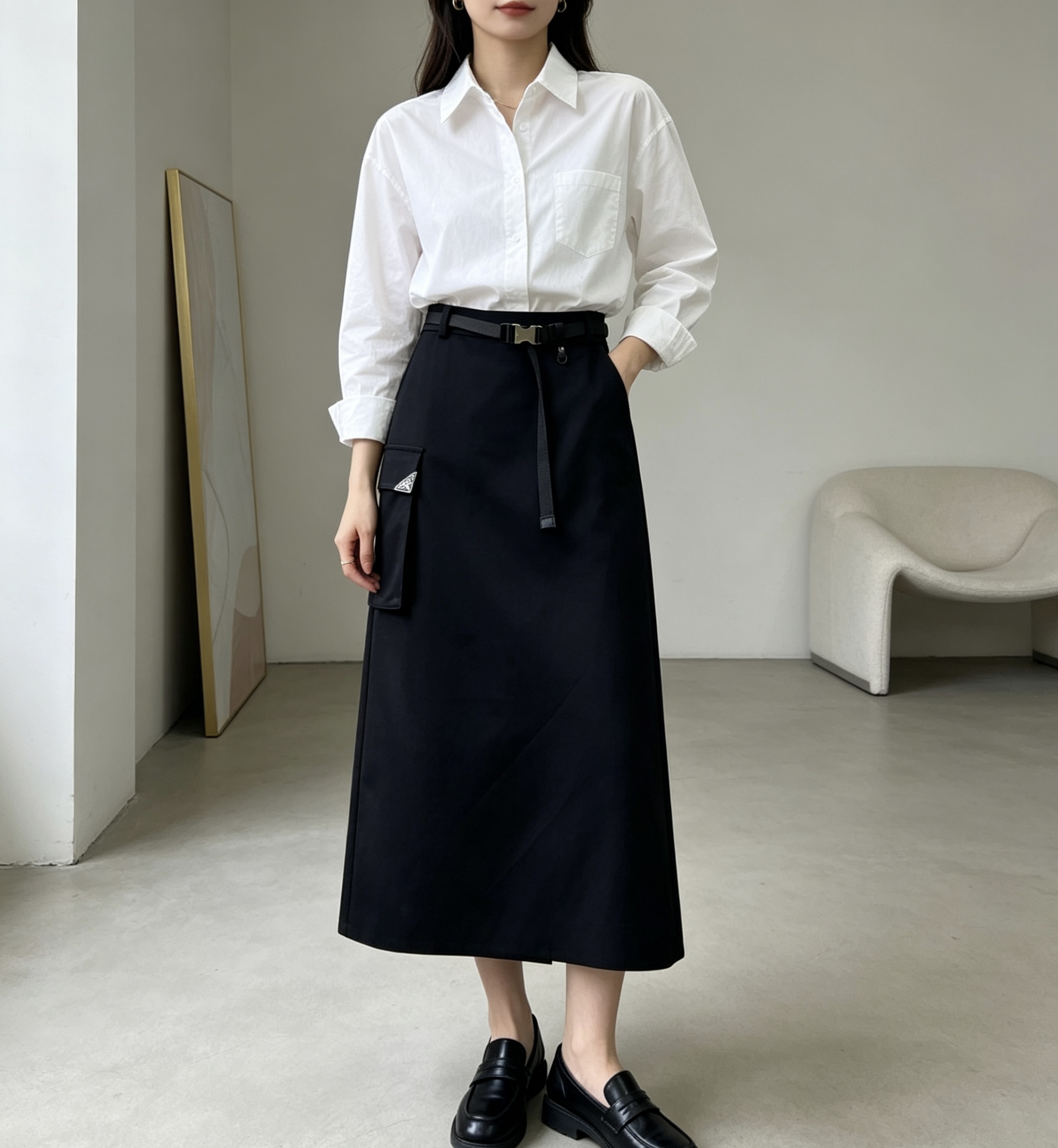 NO:932919,Welfare PRAD* 2026 spring and summer new triangle belt work skirt, imported fabrics, customized belt, carefully cut, molded triangle brand logo, comfortable texture, super good fit, high quality, ready stock!  Code number 36 38, special price, no return, no exchange, no free shipping, prada, skirts,19860909福利 PRAD* 2026春夏新款三角标腰带工装半身裙,进口面料,定制腰带,精心立裁,开模三角标品牌标志,质感舒适,版型超好,高品质,现货！码数36 38,特价 不退不换不包邮,prada,skirts,,Women's clothing
