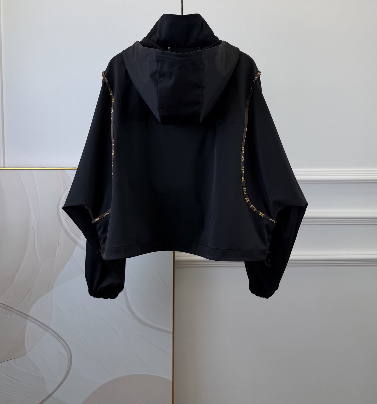louis vuitton monogram accent hooded parka