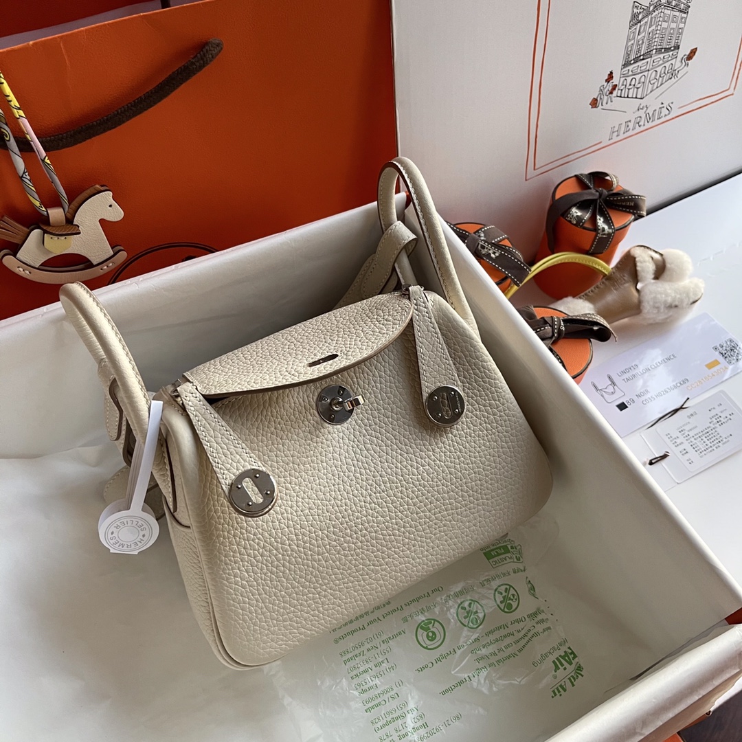 Hermès Hermes counter 23 upgraded version fully hand-sewn mini Lindy 19 Double Eleven early adopter price 2100!! MRC original TC cowhide CK10 ful