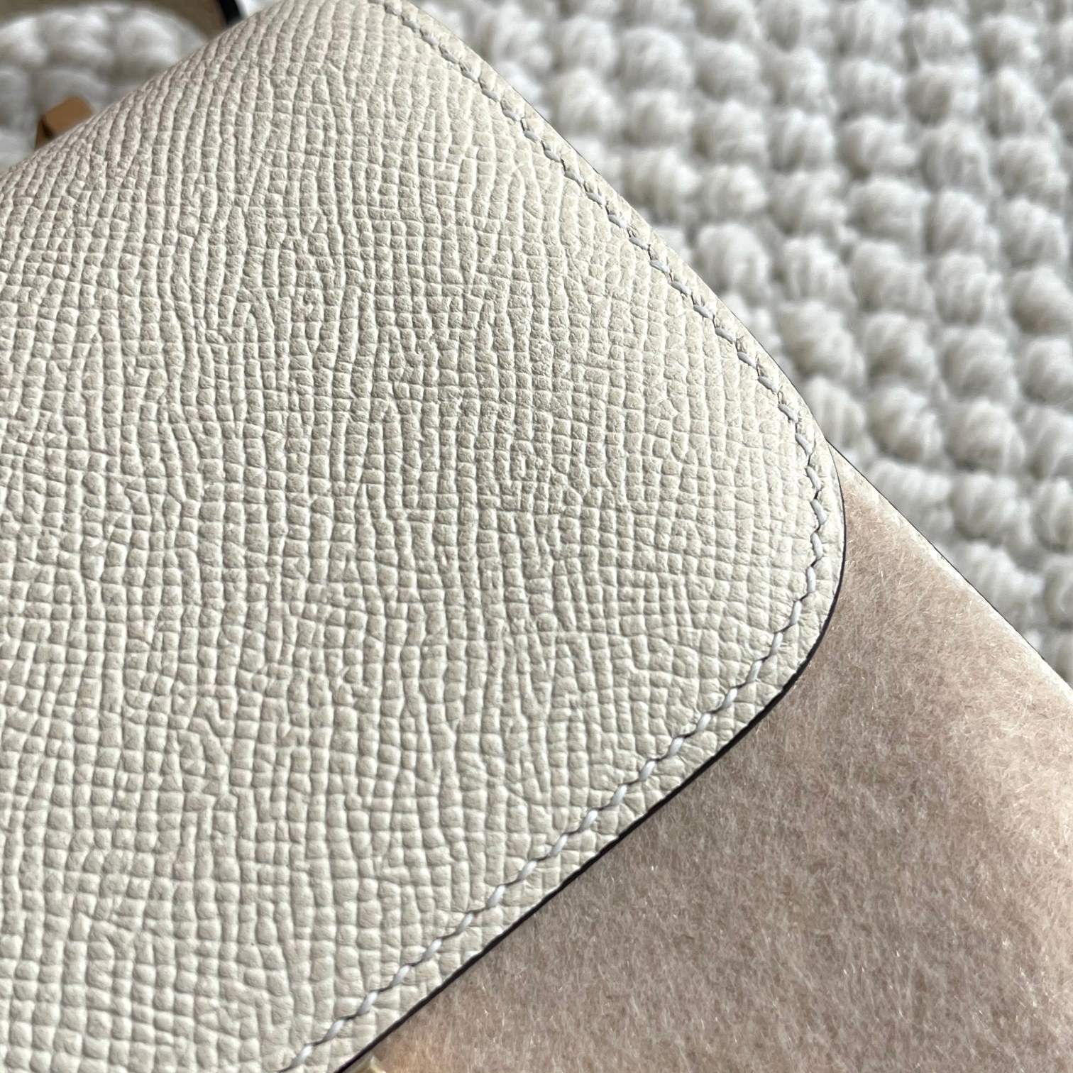 Hermès Purely handmade rice grain hand stitching