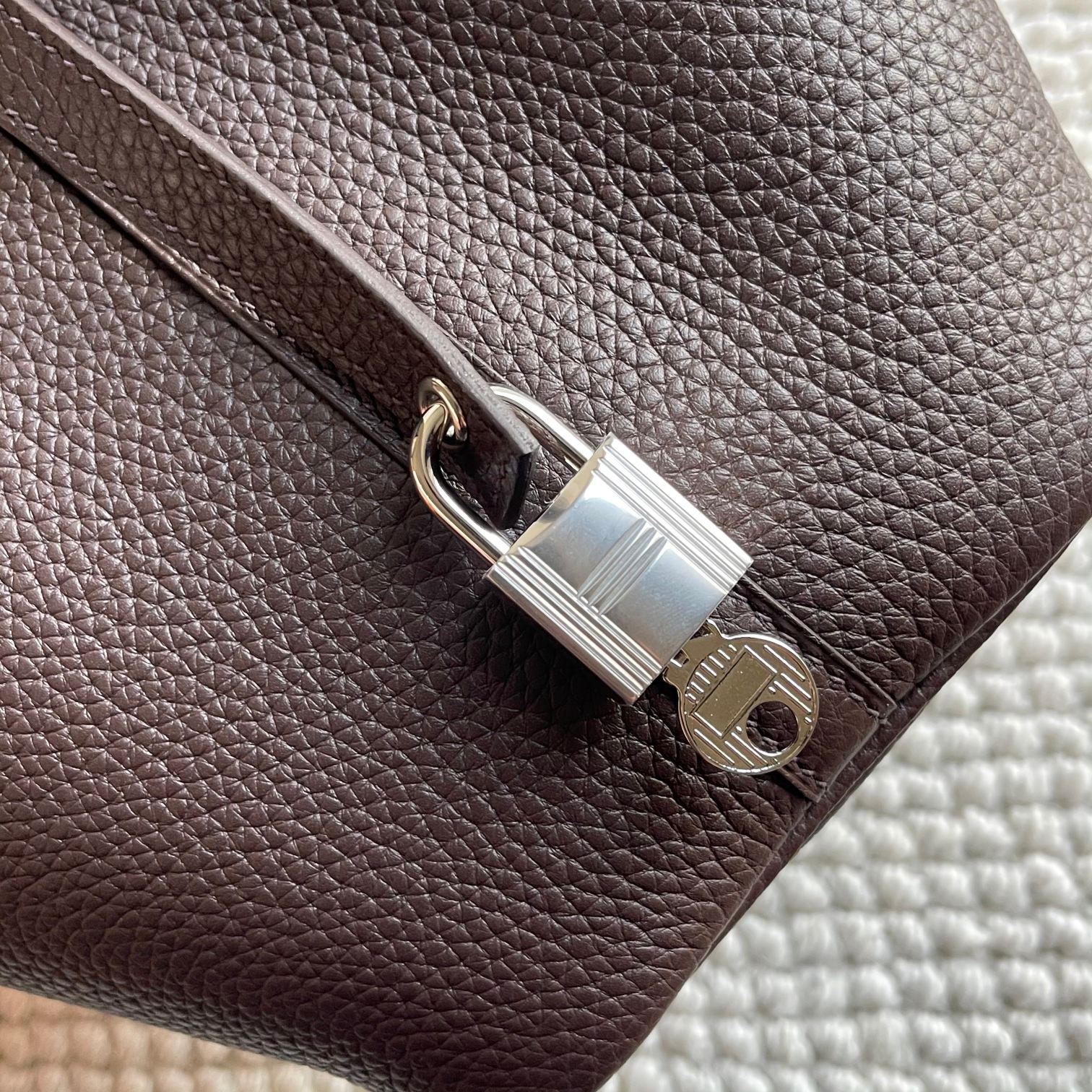 Hermès Summer feedback Flash sale 850 Picotin 18 vegetable basket 46 ebony RMC TC leather original inspection silver buckle rare opportunity not