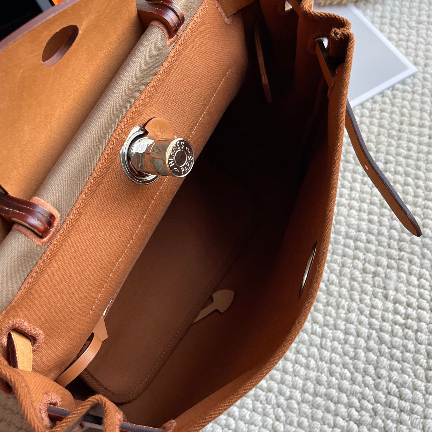 Hermès Rare edition counter inspection HermesvHerbag31 canvas bag latest color matching for autumn and winter