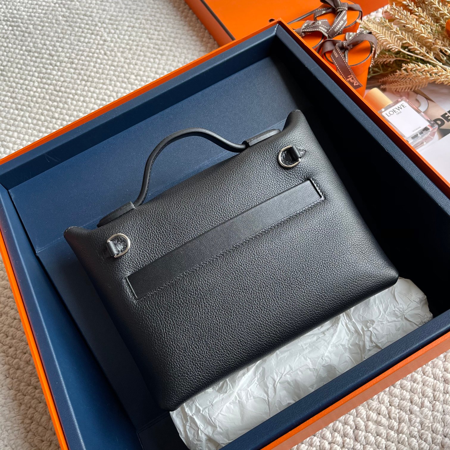 Hermès Hermes Rare Edition Counter First Look at Pictures to Identify Products Mini 2424 Touch Two-Horizontal Lizard Hijab with Lizard Skin Handm