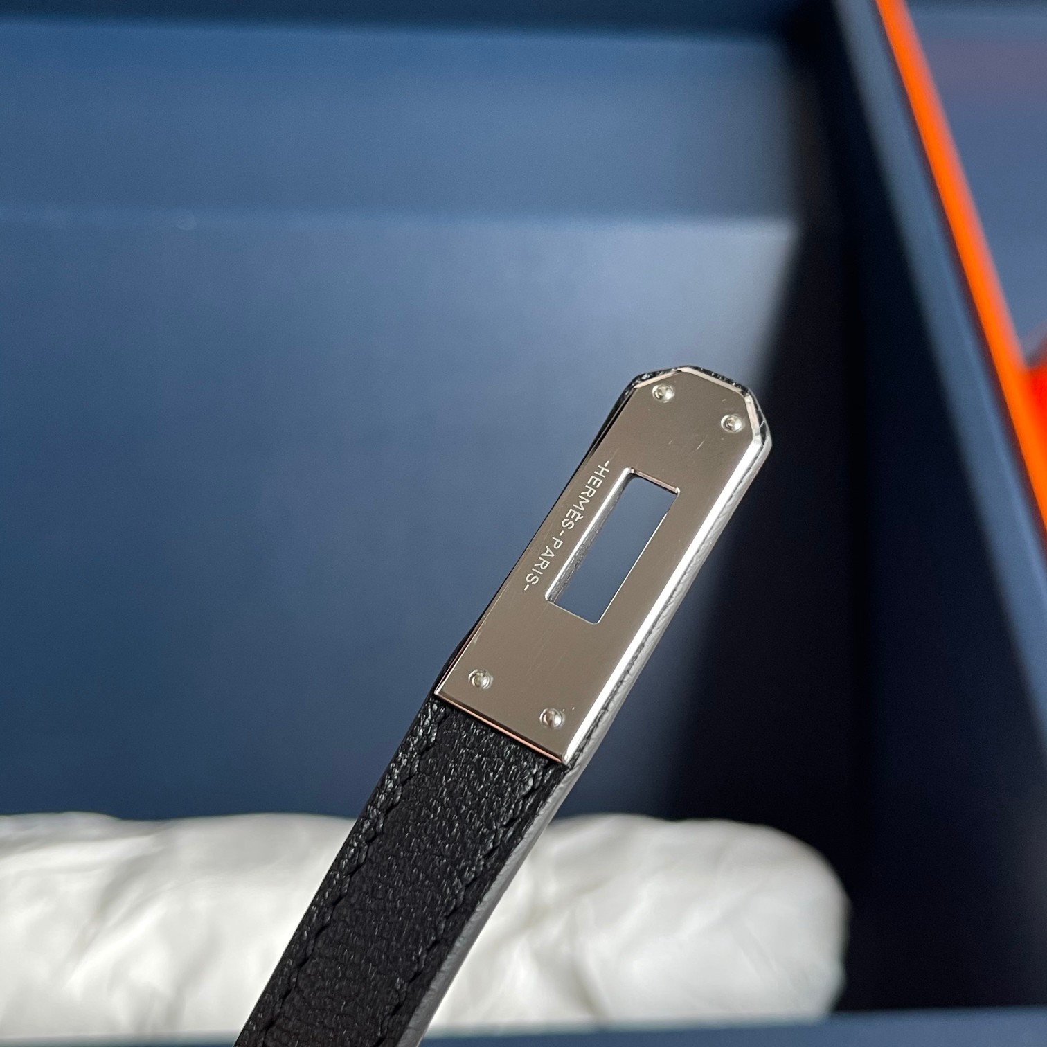 Hermès Hand nailing, hand nailing, electric palladium hardware, silver buckle